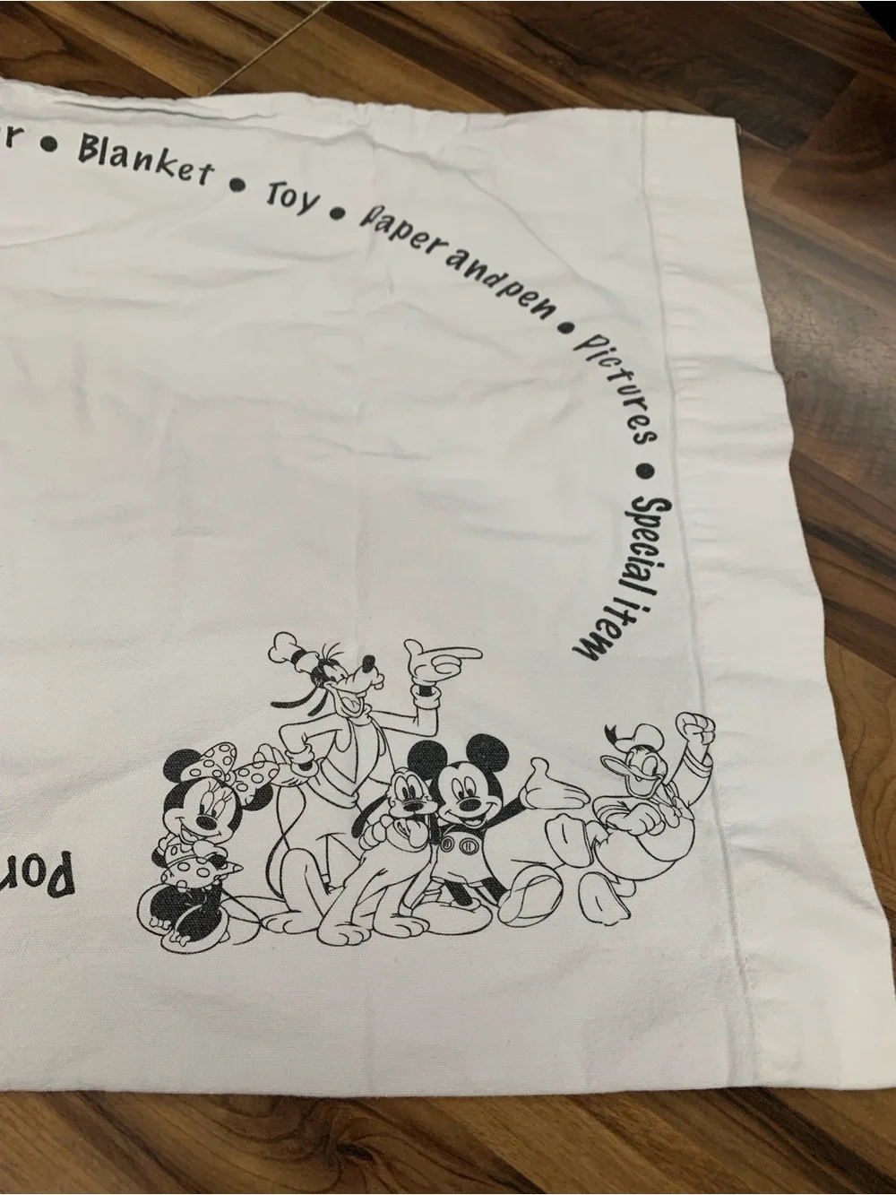 Disney American Red Cross Standard Pillow Case 100% Cotton Rare Justin
